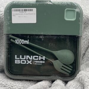 Olive Green Lunch Box with Utensils